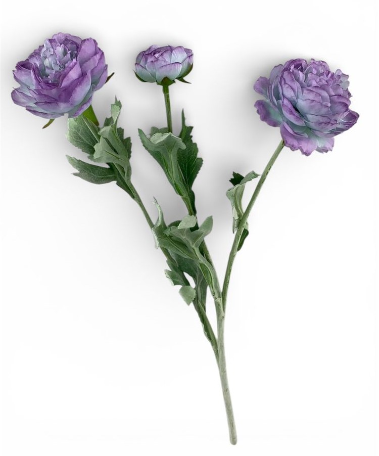 Гілка ранункулюса азіатського, 50 см, лілова (с30555-1)
