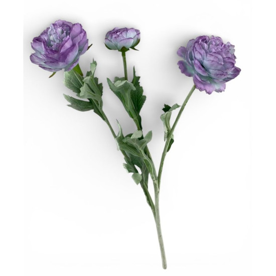 Гілка ранункулюса азіатського, 50 см, лілова (с30555-1)