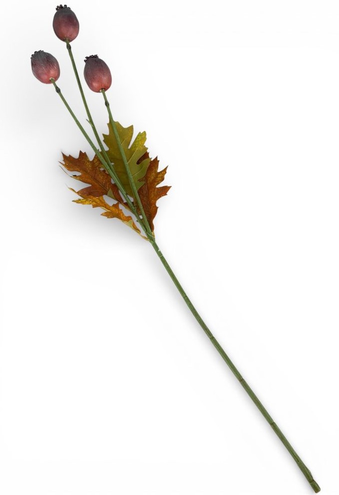 Гілка мака 73см, бура (с30513-2)