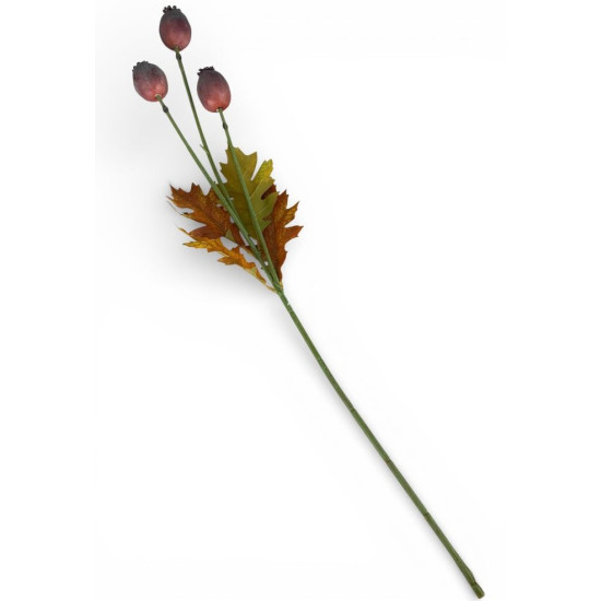 Гілка мака 73см, бура (с30513-2)