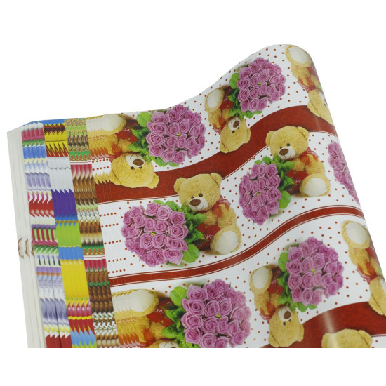 Папір пакувальний крейдований 80г 25 аркушів 100 х 70см (дитяча серія) Різнокольоровий Unison (PVM 10070-25C)