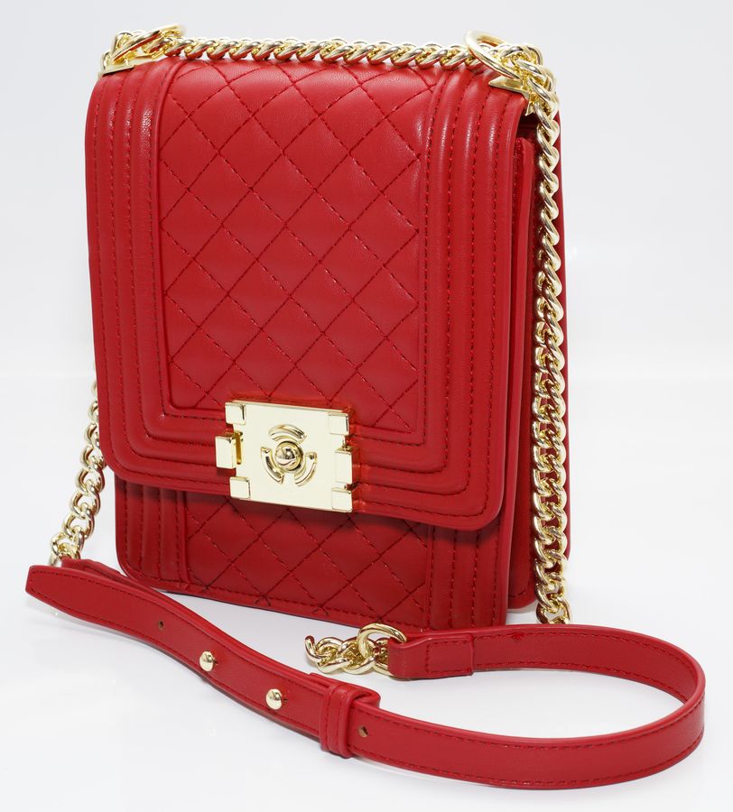 Сумка жіноча червона 20х16 екошкіра (L8113 red)