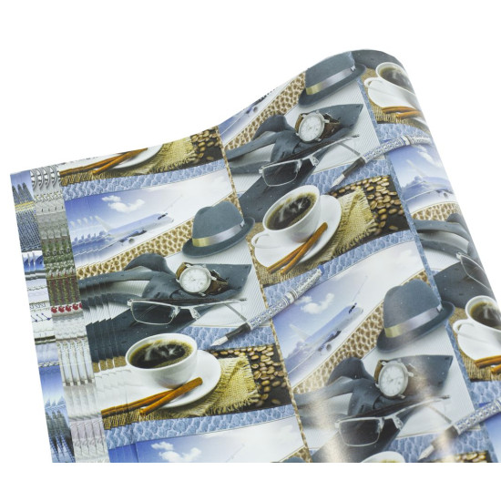 Папір пакувальний крейдований 80г 25 аркушів 100 х 70см (чоловіча серія) Різнокольоровий Unison (PVM 10070-25M)