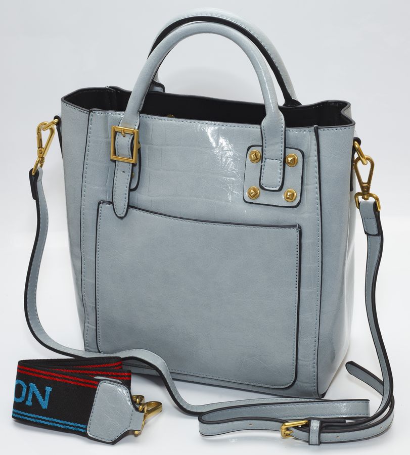 Сумка жіноча блакитна 26х28см екошкіра (8802   light blue)