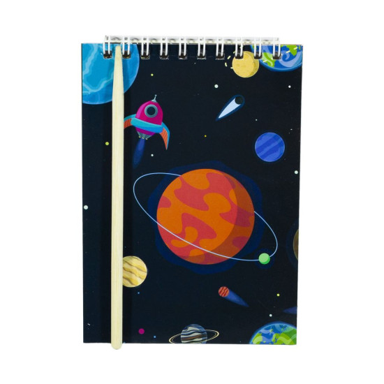 Скетч-бук на спирали "Космос" 14 х 10см Разноцветный Unison (20-8804-WH)