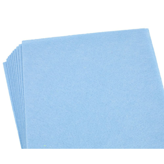 Фетр 20 х 30см, 1,2мм, 10 аркушів, світло синій Блакитний Unison (170HQ-058)