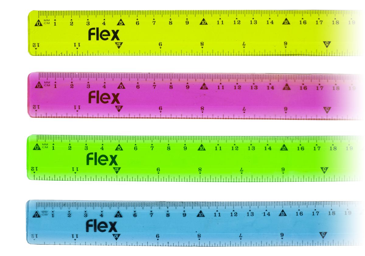 Линейка силиконовая гибкая"Flex" 30 см,mix (3413-30)