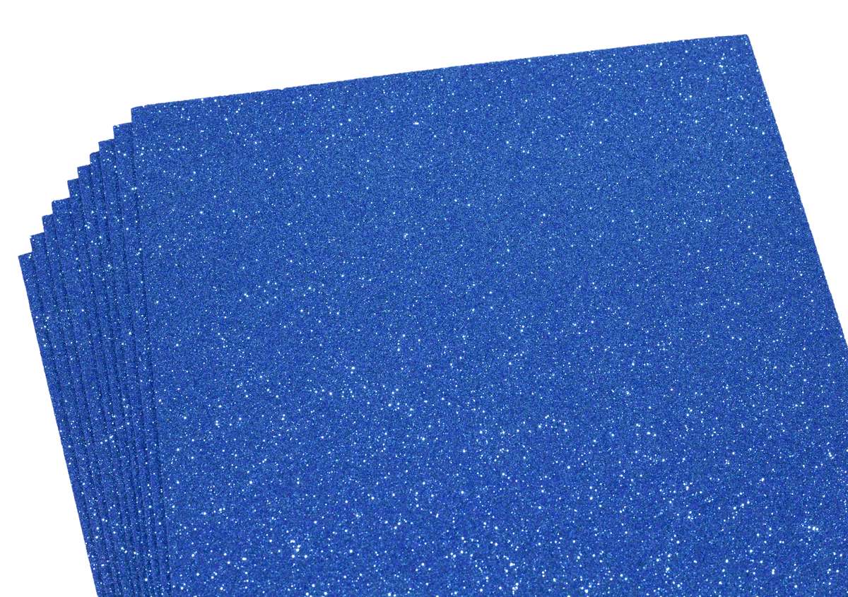 Фоаміран з глітером 21 х 29,7см, 1,7мм, 10 аркушів, синій Синій Unison (17GLA4-024)