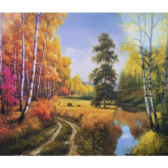 Картина за номерами 30*40см "Дорога у лісі" OPP (полотно на рамі фарб. пензля.) (1224EKTL_O)