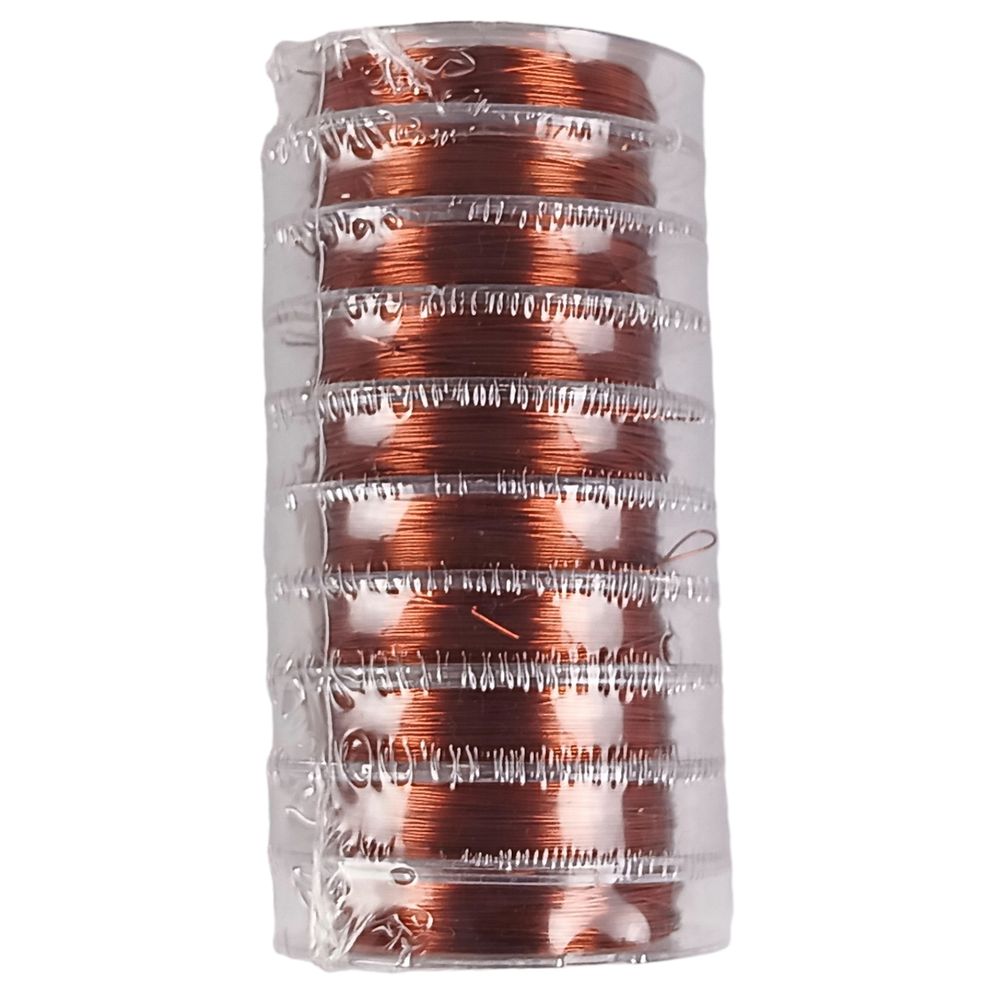 Дріт мідний(латунь) 0,3мм, 10 м, 10 штук у термосилі Без бренду (1954)