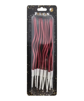 Свечи "Коктейльная 12 штук" хром красный (861005)