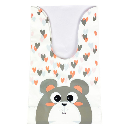 Пакет поліетиленовий з вушками   Ведмідь 26 х 14 х 16см,  50шт Сірий Unison (bl2501-268)