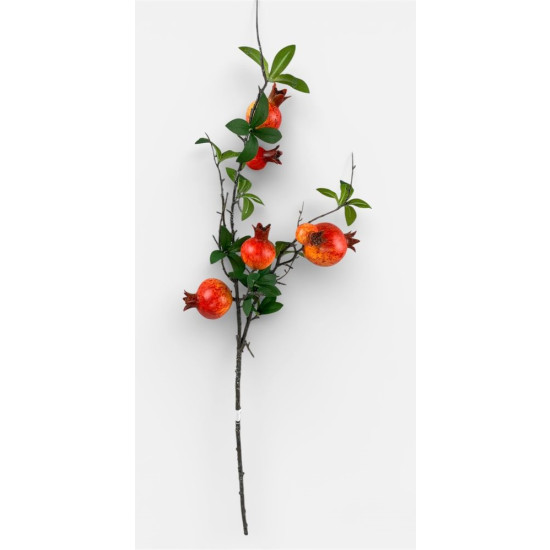 Ветка с гранатами, 80 см, красно-желтая (ТВ-80g)