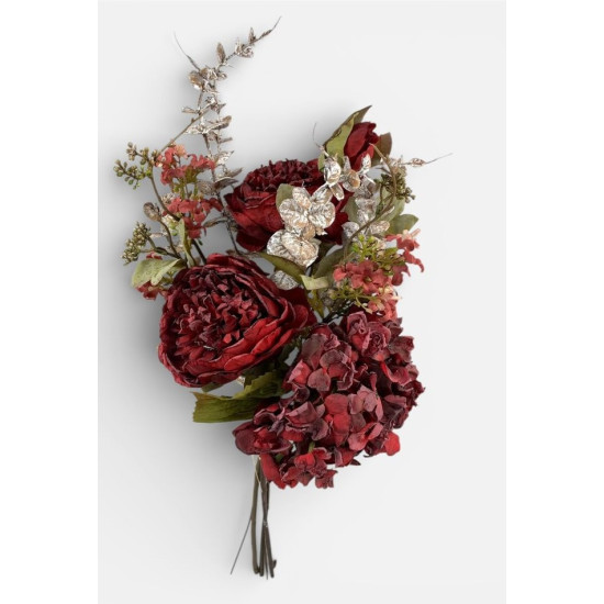 Декоративний квітковий букет 60см, бордо (с30508)