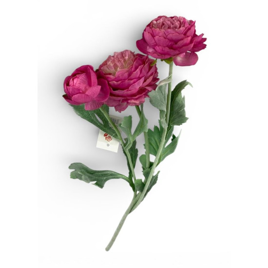 Гілка ранункулюса азіатського, 50 см, малинова (с30555-3)