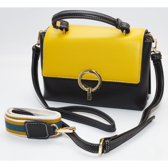 Сумка жіноча чорна 16х23см екошкіра (89003 black)