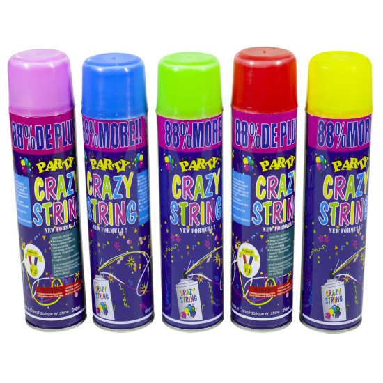 Аерозоль серпантин в балоне кольоровий "Crazy" 45g (1243-45)