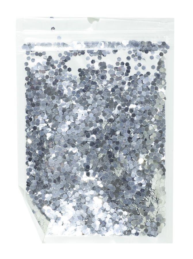 Конфетти шестигранник, 3мм, 15г Серебряный Pelican (6402)