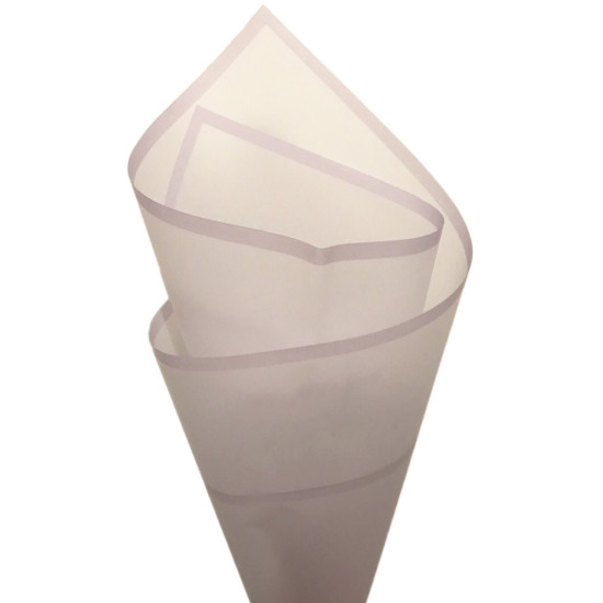 Калька дымч. роз. с каймой для цветов - матовая флорист. пленка (20шт) (PKD-K-16)