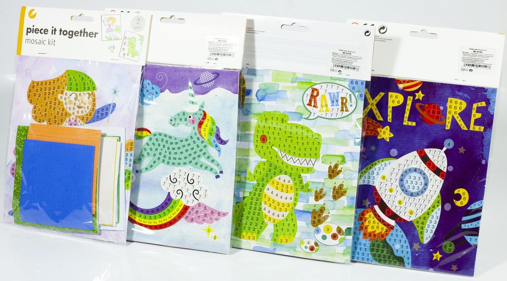 Набор для творчества из фоамирана "Аппликация-мозаика" 18 х 26,5см Разноцветный Unison (6150)