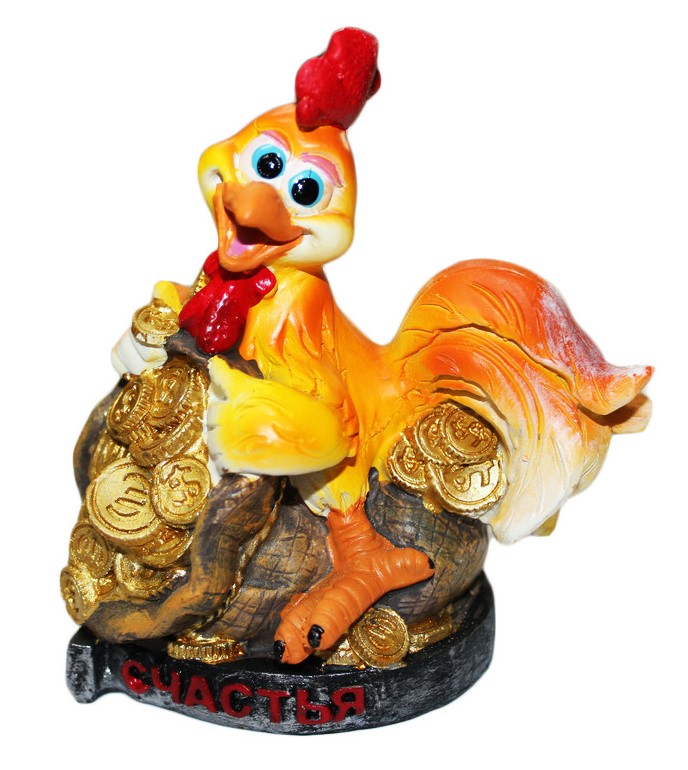 Керамическая копилка "Петух с пожеланиями" 11 х 8см Unison (CG6402)