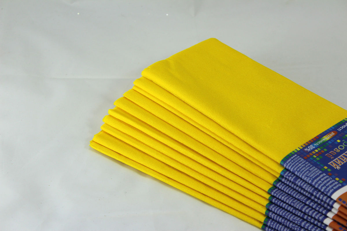 Креп-бумага 35% - 50х200см, 20г/м2 - тёмно-желтая, KR35-8046 (KR35-8046)