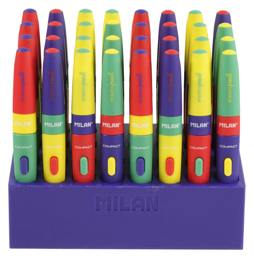 Карандаш механический 0,7мм 2B с ластиком  "Compact Mix" "TM MILAN" (185020932)