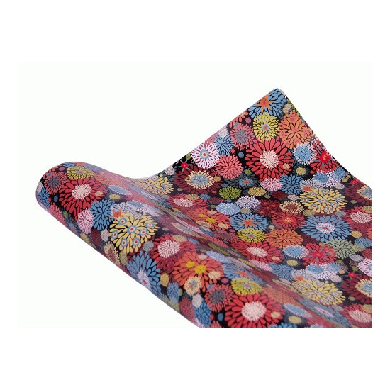 Бумага подарочная офсет 50г. цветы ;1000х700(10листов)Чехия (PCZ10070-10-41)