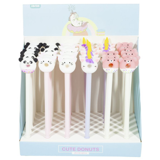 Ручка шар.масляная" Зверята -пончики", 2109 (2109)