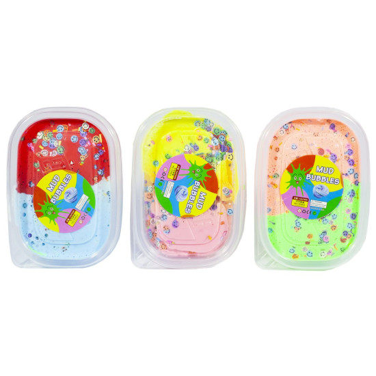 Игрушка-слайм флаффи "Двуцветная с фимо-добавками" 130г, 2400-1 (2400-1)