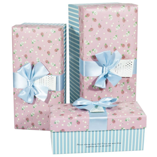 Подарункова коробка CH01-17, прямокутна, 30X14X13.5cm/25.5X12X11.5 /21X9X9cm   3шт. в наборі (CH01-17)