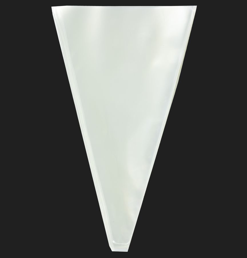 Пакет - конус для подарков целлоф-вый прозрачный 2х16х27 см, (100/уп) Unison (PP400)