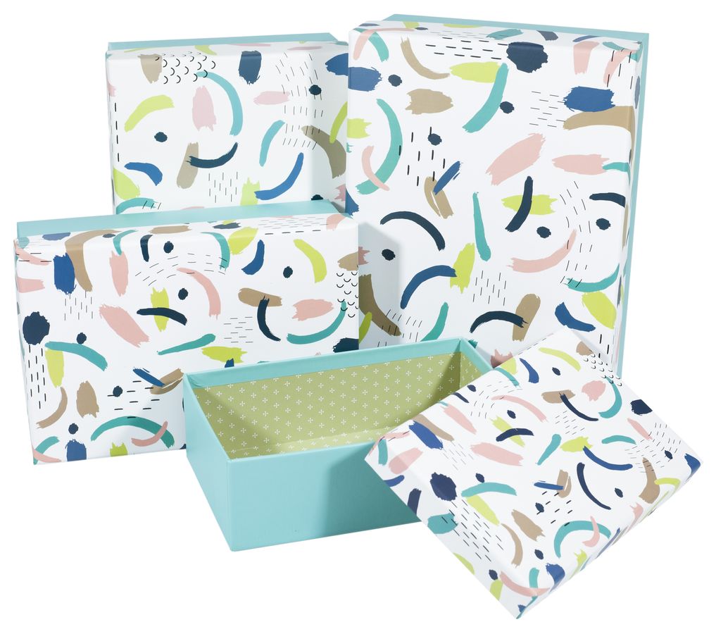 Коробки подарочные прямоугольные, в наборе -4шт., Unison, 080-15 (080-15)