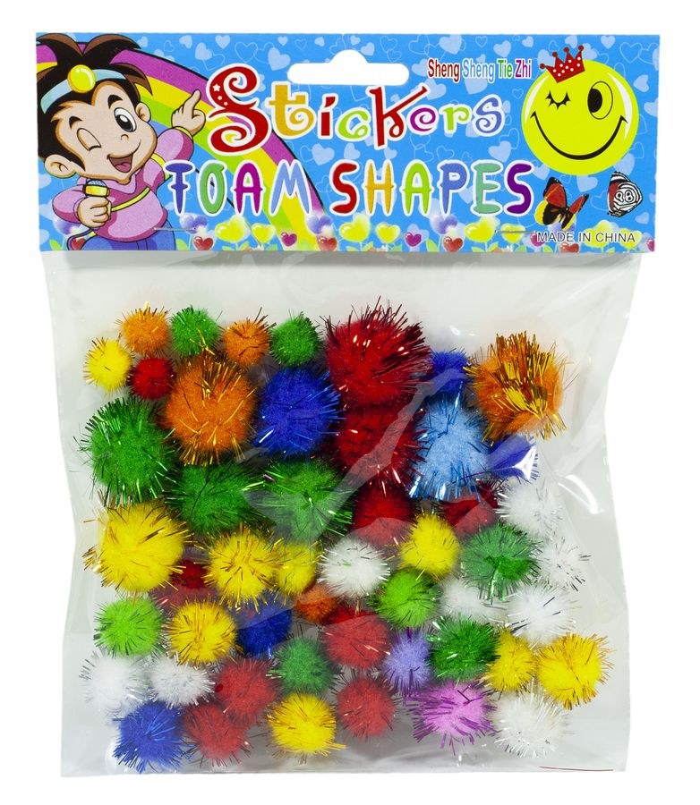 Набір для творчості  "Кульки блискучі різного діаметра" 50шт (272-7)