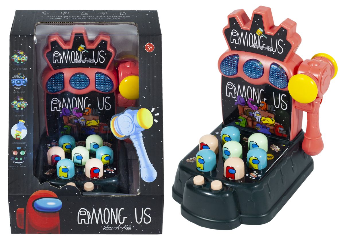 Игрушка музыкальная светящаясь с молоточком "Among us" 19 х 16 х 16см Unison (B-8801)