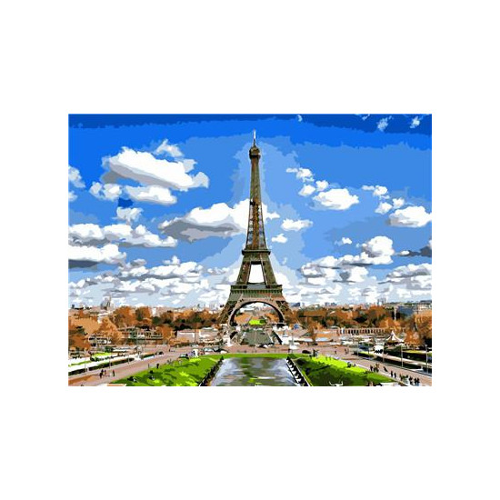 Картина за номерами "Ейфелева вежа" 40 * 50см, крас.-акрил, кисть-3шт. (RA3695)