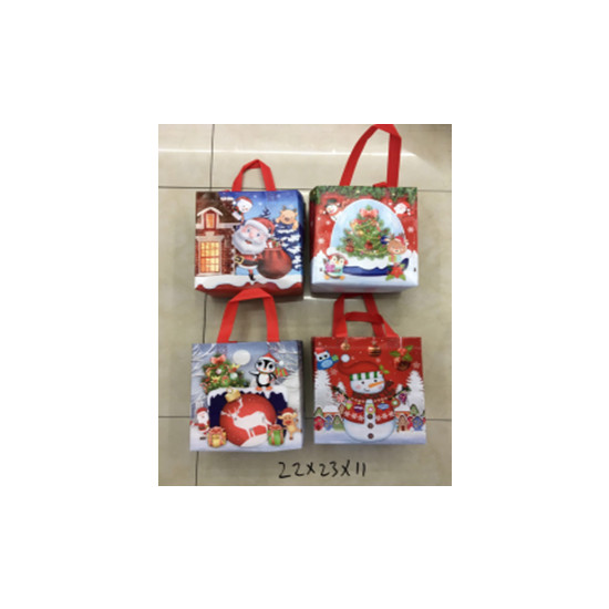 Сумка BP-0016 S  пластикова новорічна 22х23х11см. 4 дизайни (BP-0016 S)