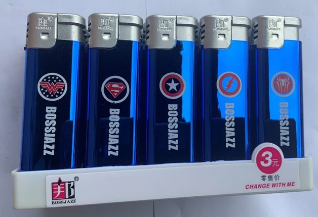 Зажигалка пластиковая BossJazz (турбо пламя)  UVH Разноцветный Unison (007-UVH)