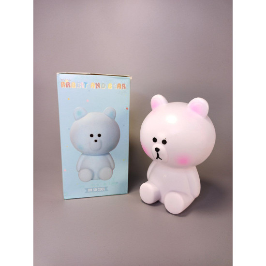 Лампа-нічник дитяча "Ведмедик" 20см 4 кольори (5770)