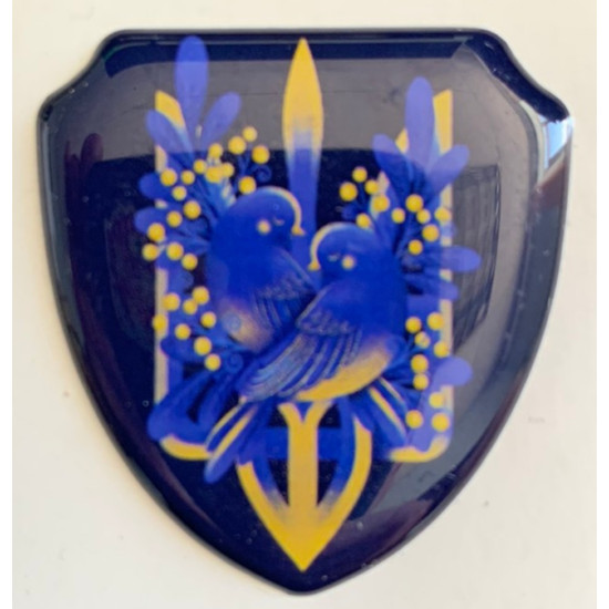 Наклейка объемная 3D 40 х 30мм Желто-синий Unison (SSU-1005)