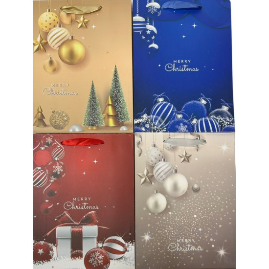 Пакет новорічний , 26х32х10см 210гр, 4 дизайни Різнокольоровий Unison (B-3002-3)