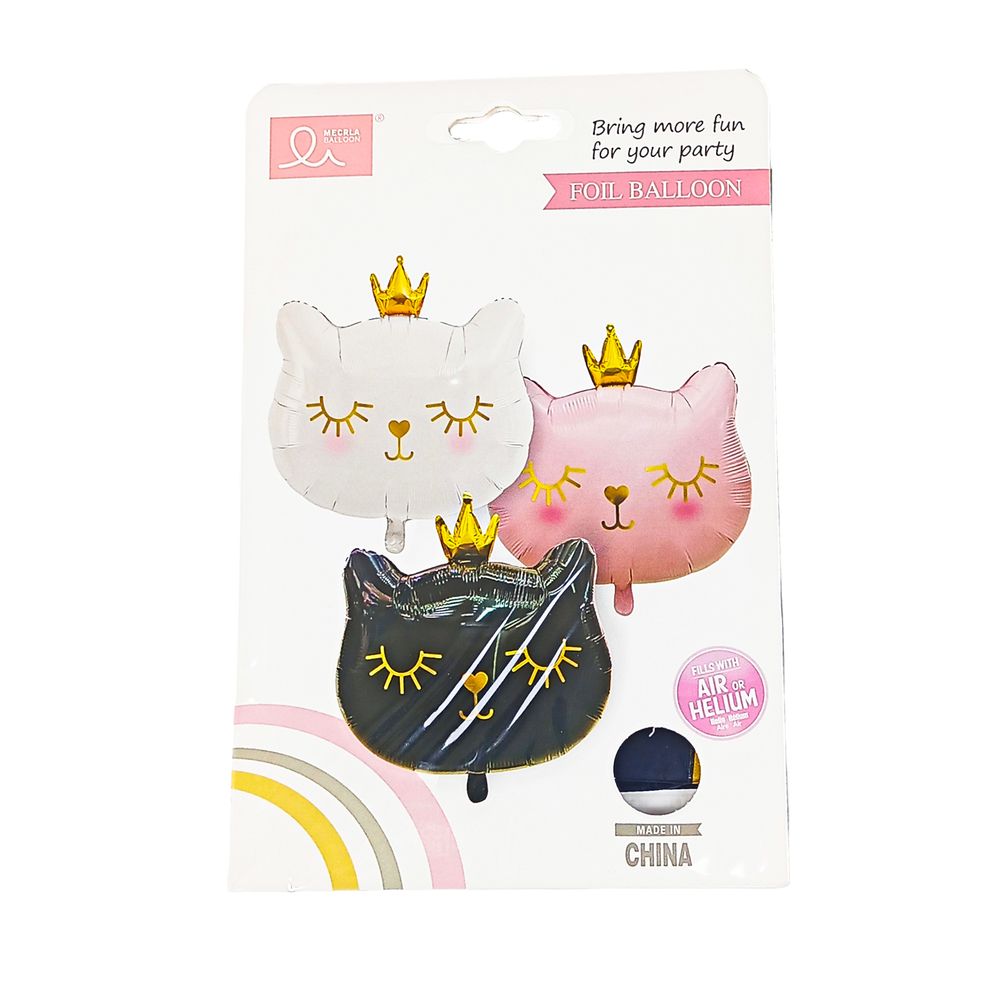 Фольгована куля  «Кішечка королева" чорна 60 х 60см Чорний Без бренду (K-673 black)