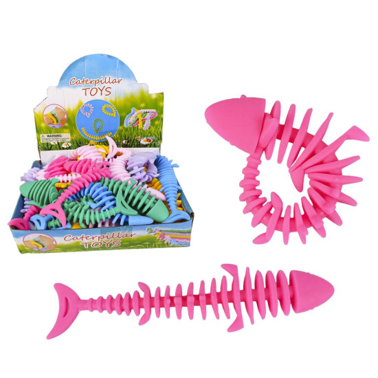 Игрушка-антистресс браслет "Рыбка" 23см, 6 цветов Разноцветный Без бренда (854-1)