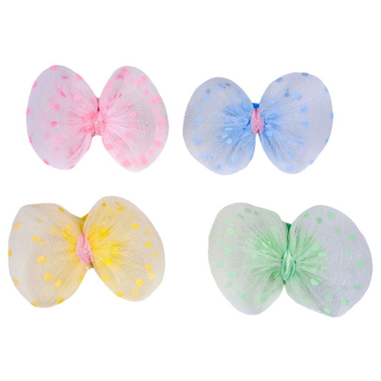 Резинка для волос "Бантики"  10шт на блистере Разноцветный Без бренда (HB-006)