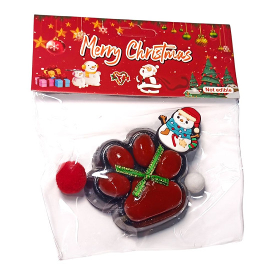 Таба лапка новогодняя 7см сквиш антистресс (712292 blue-red)