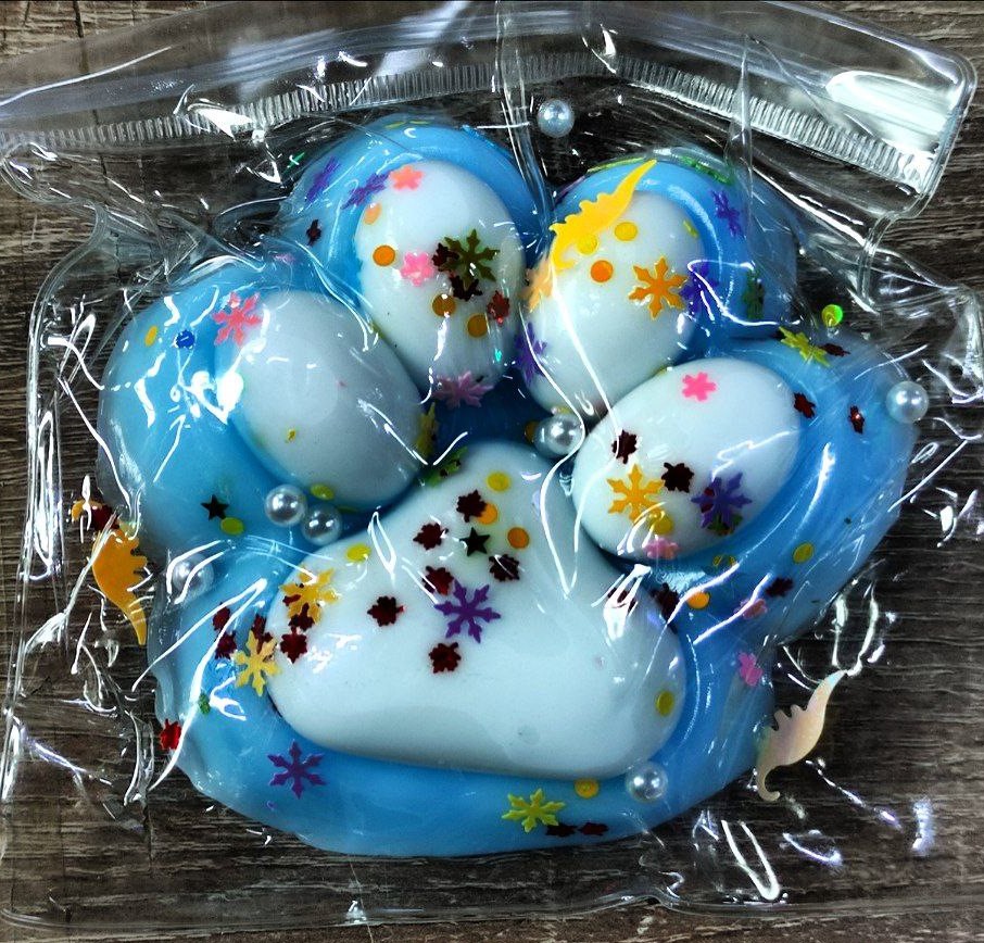 Таба сквиш антистресс 11,5 х 10см Лапка голубая (712207-11 blue)