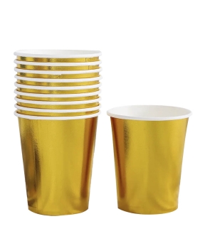 Стаканчики бумажные TM Pelican  "Золотой глянец"   10шт (871419)