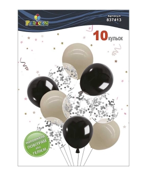 Набір з 10 латексних кульок "Чоловічий стиль" вінтажний, Pelican (837413)