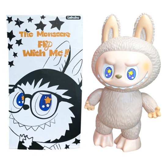 Коллекционная большая фигура 40 х 20см Labubu (пластик) (TCL-053 gray)