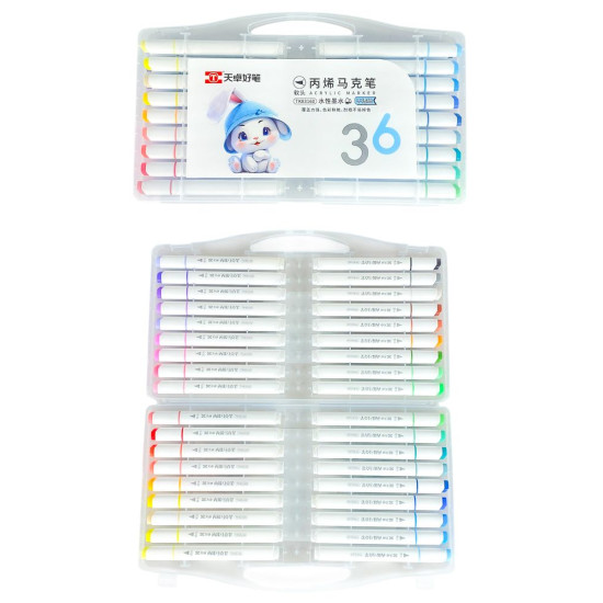 Набор акриловых  маркеров-ручка TY "Rabbit", 36шт. (83160TK-36)